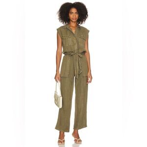 Young Fabulous & Broke Cuba Green Utility Jumpsuit Size L